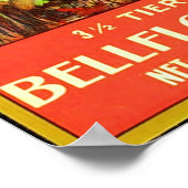 Vintages Fruchtkäfigetikett Poster (Ecke)