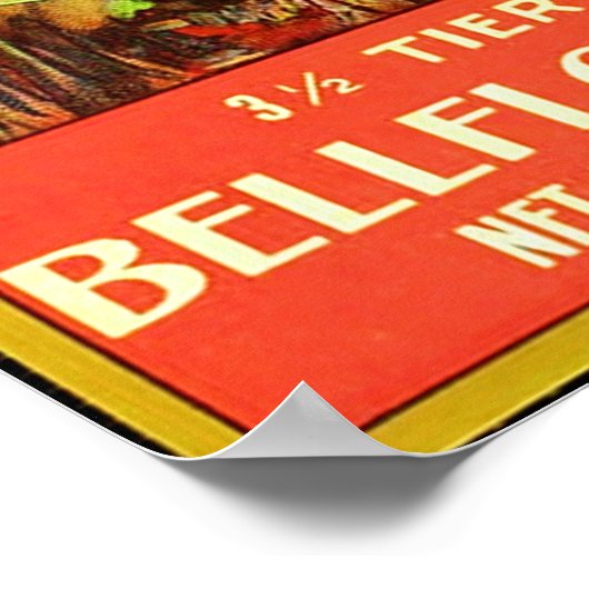 Vintages Fruchtkäfigetikett Poster (Ecke)