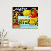 Vintages Fruchtkäfigetikett Poster (Küche)