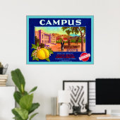 Vintages Fruchtkäfigetikett Poster (Heimbüro)
