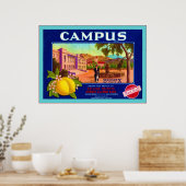 Vintages Fruchtkäfigetikett Poster (Küche)