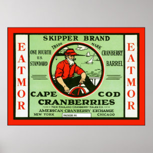Vintages Fruchtkäfigetikett Poster