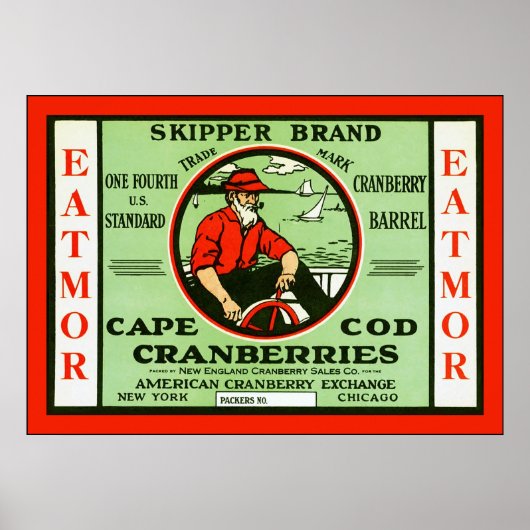 Vintages Fruchtkäfigetikett Poster (Vorne)