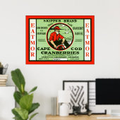 Vintages Fruchtkäfigetikett Poster (Heimbüro)