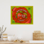 Vintages Fruchtkäfigetikett Poster (Küche)
