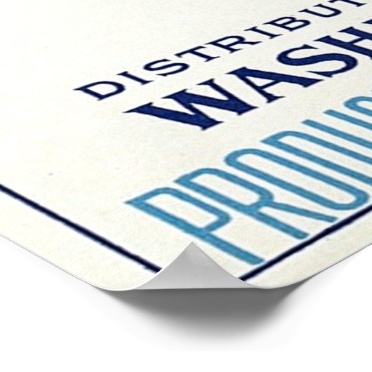 Vintages Fruchtkäfigetikett Poster (Ecke)