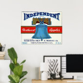 Vintages Fruchtkäfigetikett Poster (Heimbüro)