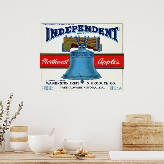 Vintages Fruchtkäfigetikett Poster (Küche)