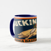 Vintages Fruchtkäfigetikett Tasse (Vorderseite Links)