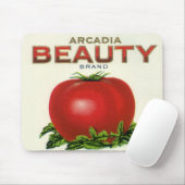 Vintages Fruchtkäseletikett, Arcadia Schönheitspfl Mousepad (Mit Mouse)