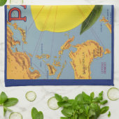 Vintages Fruchtkäseretikett Geschirrtuch (Gefaltet)