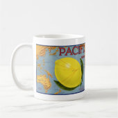 Vintages Fruchtkäseretikett Kaffeetasse (Links)