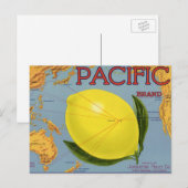 Vintages Fruchtkäseretikett Postkarte (Vorne/Hinten)