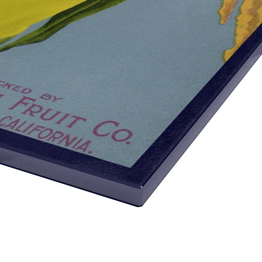 Vintages Fruchtkäseretikett Schneidebrett (Ecke)