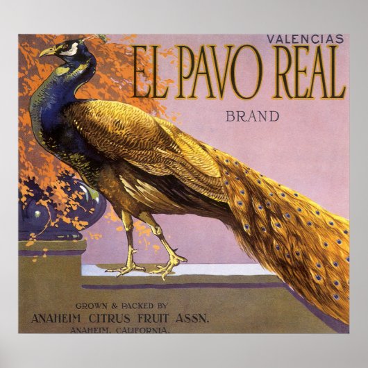 Vintages Fruchtkasten-Label Kunst, Dichtung und Mu Poster (Vorne)