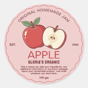 Vintages Fruchtkonfitel von Apple hausgemachte Pro Runder Aufkleber