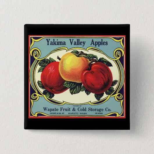 Vintages Fruchtkorb Button (Vorderseite)