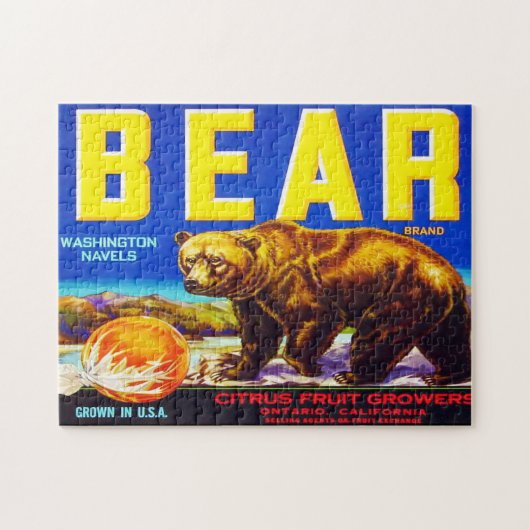 Vintages Fruchtkorb-Etikett 6 Jigsaw Puzzle (Horizontal)