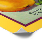 Vintages Fruchtkorb-Etikett Poster (Ecke)