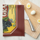 Vintages Fruchtkorb Geschirrtuch (Viertel Falte)