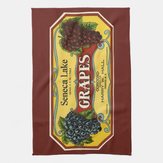 Vintages Fruchtkorb Geschirrtuch (Vertikal)