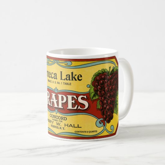 Vintages Fruchtkorb Kaffeetasse (VorderseiteRechts)