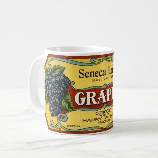 Vintages Fruchtkorb Kaffeetasse (Vorderseite Links)