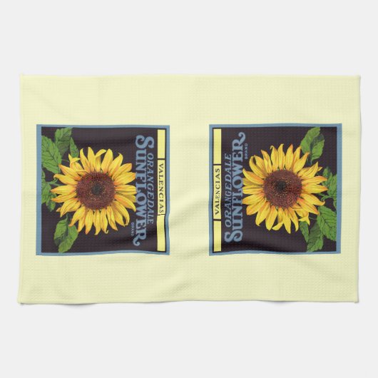 Vintages Fruchtkorb Küchentuch (Horizontal)