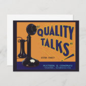 Vintages Fruchtkorb Label Kunst, altmodisches Tele (Vorne/Hinten)