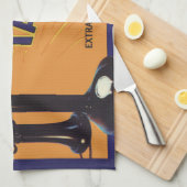 Vintages Fruchtkorb Label Kunst, altmodisches Tele Geschirrtuch (Viertel Falte)