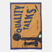 Vintages Fruchtkorb Label Kunst, altmodisches Tele Geschirrtuch (Vertikal)