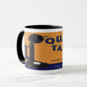 Vintages Fruchtkorb Label Kunst, altmodisches Tele Tasse (Vorderseite Links)