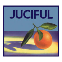 Vintages Fruchtkorb-Label Kunst, Juzious Orangen