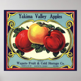 Vintages Fruchtkorb Poster