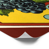 Vintages Fruchtkorb Poster (Ecke)