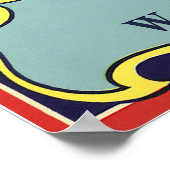 Vintages Fruchtkorb Poster (Ecke)