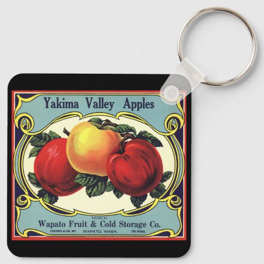 Vintages Fruchtkorb Schlüsselanhänger (Rückseite)