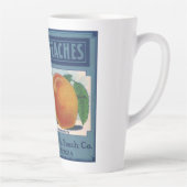 Vintages Fruchtkornlabel Art, Georgia Pfirsiche Milchtasse (Rechts)