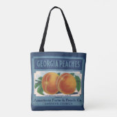 Vintages Fruchtkornlabel Art, Georgia Pfirsiche Tasche (Rückseite)