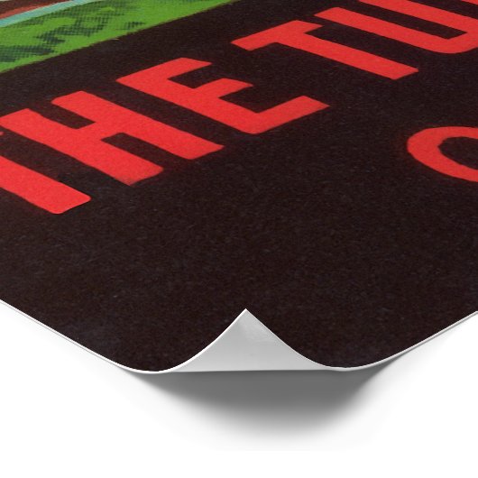 VINTAGES FRUCHTKRATZELETIK POSTER (Ecke)