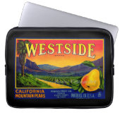 Vintages Fruchtlabel "California Pears" Laptopschutzhülle (Vorderseite)