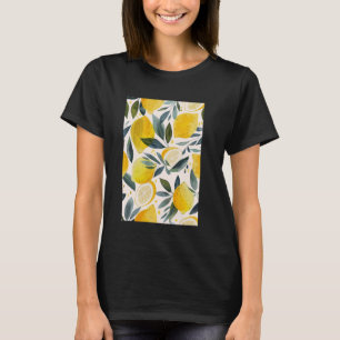 Vintages Fruchtmuster Art Lemon 2 T-Shirt