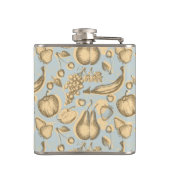 Vintages Fruchtmuster Flachmann (Rückseite)