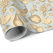 Vintages Fruchtmuster Geschenkpapier (Rolleneckpunkt)