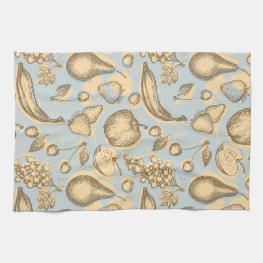 Vintages Fruchtmuster Geschirrtuch (Horizontal)