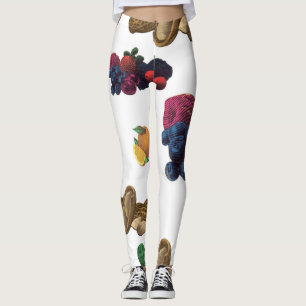 Vintages Fruchtmuster Leggings