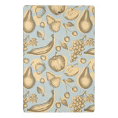 Vintages Fruchtmuster Mini Klemmbrett (Rückseite)