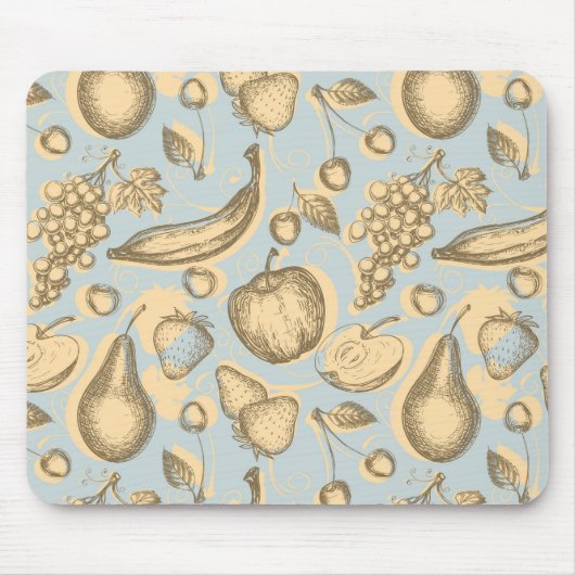 Vintages Fruchtmuster Mousepad (Vorne)
