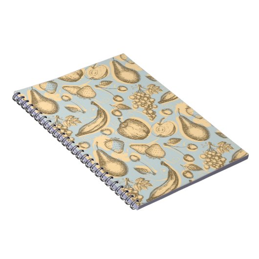 Vintages Fruchtmuster Notizblock (Rechte Seite)