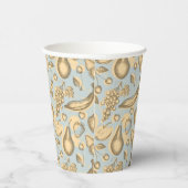 Vintages Fruchtmuster Pappbecher (Rechts)